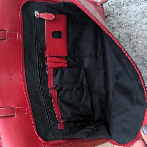Lodis Bags Lodis Red Leather Laptop Bag Poshmark